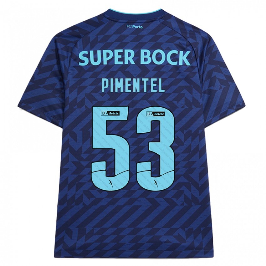 Gyermek Eric Pimentel #53 Sötétkék Harmadik Számú Jersey 2024/25 Mez Póló Ing