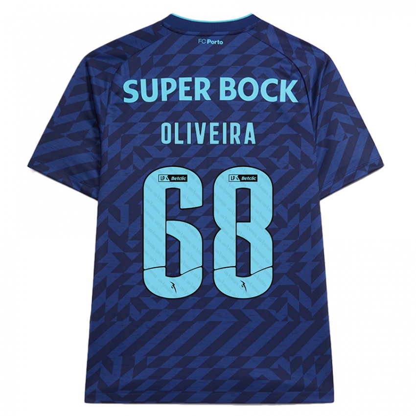 Gyermek André Oliveira #68 Sötétkék Harmadik Számú Jersey 2024/25 Mez Póló Ing