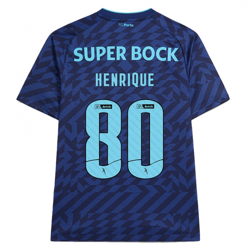 Gyermek Kaio Henrique #80 Sötétkék Harmadik Számú Jersey 2024/25 Mez Póló Ing