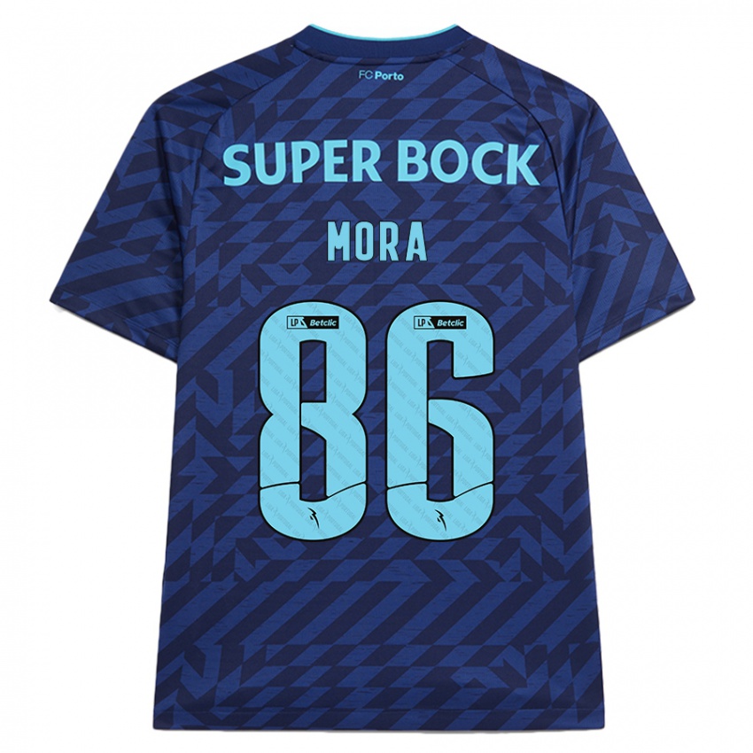 Gyermek Rodrigo Mora #86 Sötétkék Harmadik Számú Jersey 2024/25 Mez Póló Ing