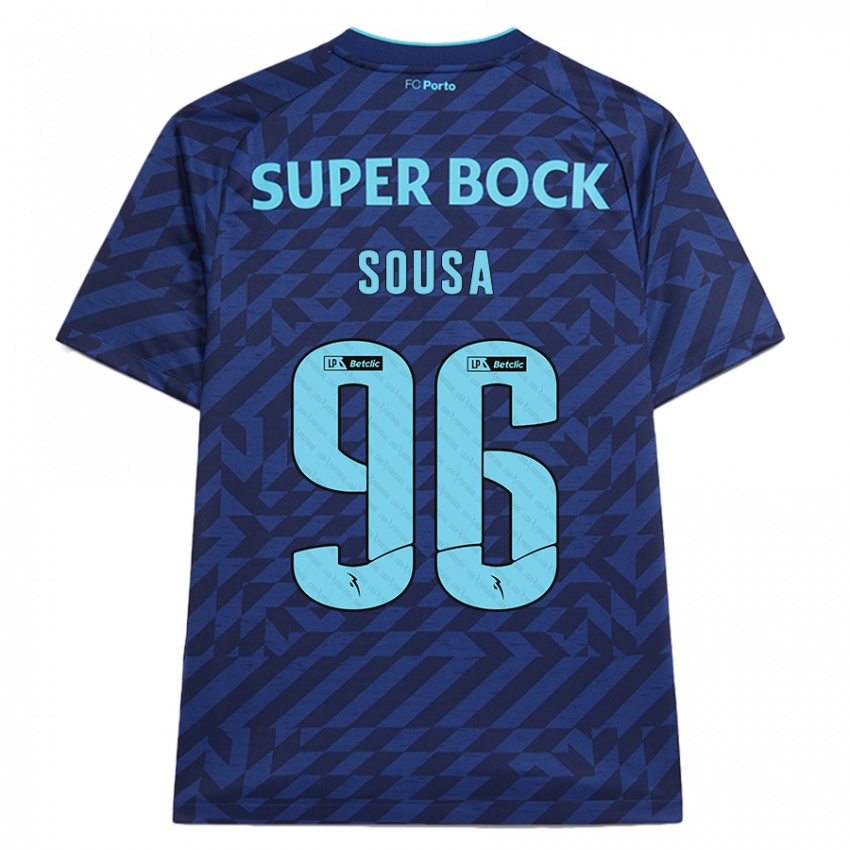 Gyermek Filipe Sousa #96 Sötétkék Harmadik Számú Jersey 2024/25 Mez Póló Ing