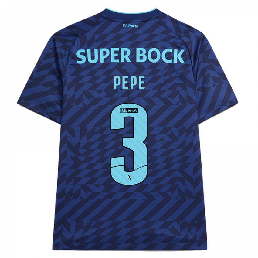 Gyermek Pepe #3 Sötétkék Harmadik Számú Jersey 2024/25 Mez Póló Ing