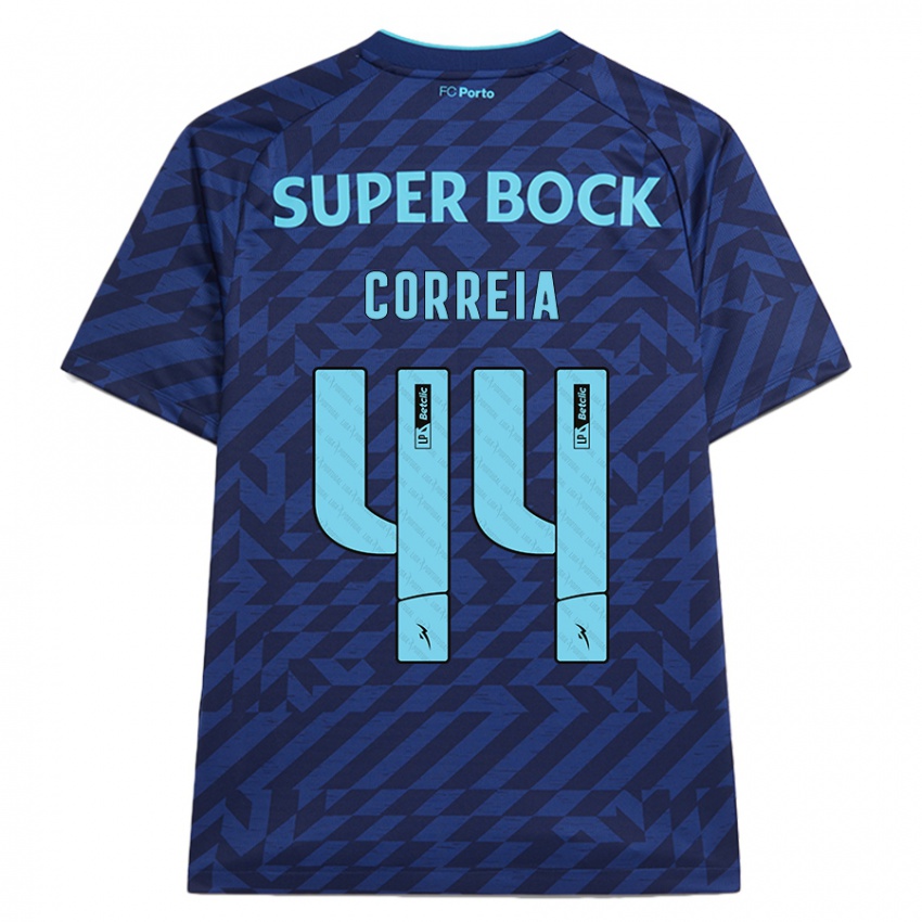 Gyermek Romain Correia #44 Sötétkék Harmadik Számú Jersey 2024/25 Mez Póló Ing