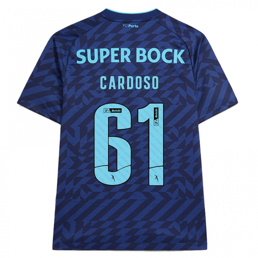 Gyermek Ivan Cardoso #61 Sötétkék Harmadik Számú Jersey 2024/25 Mez Póló Ing