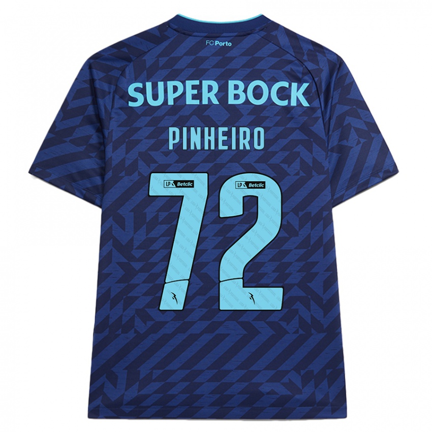 Gyermek Rodrigo Pinheiro #72 Sötétkék Harmadik Számú Jersey 2024/25 Mez Póló Ing