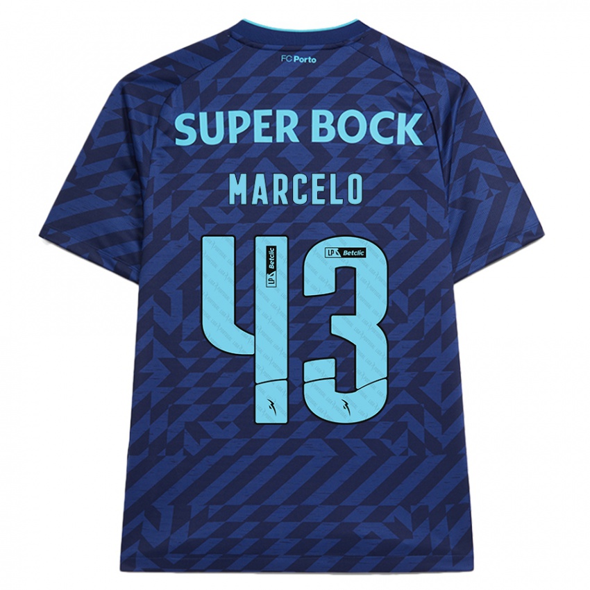 Gyermek Joao Marcelo #43 Sötétkék Harmadik Számú Jersey 2024/25 Mez Póló Ing