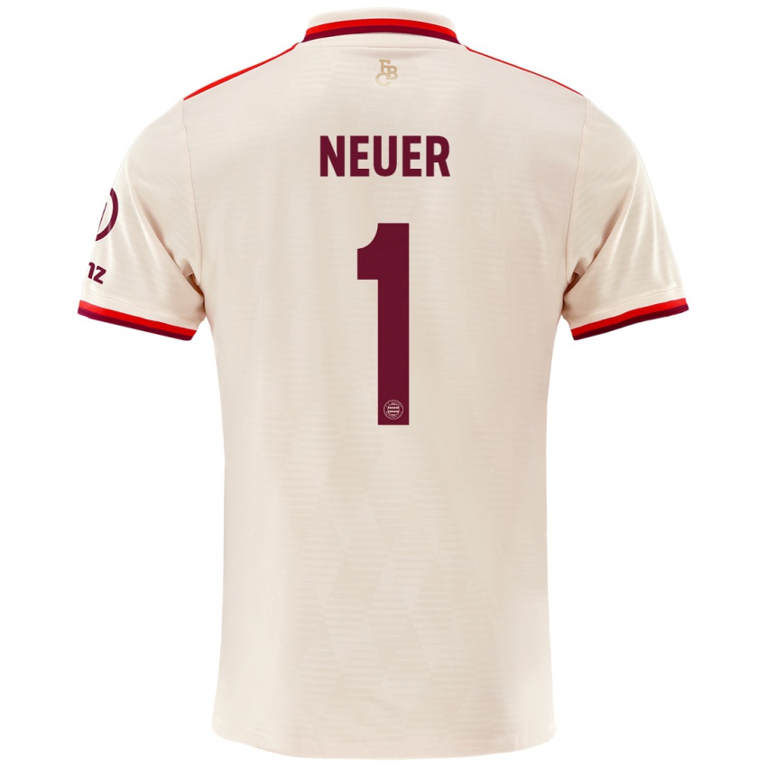 Gyermek Manuel Neuer #1 Vászon Harmadik Számú Jersey 2024/25 Mez Póló Ing