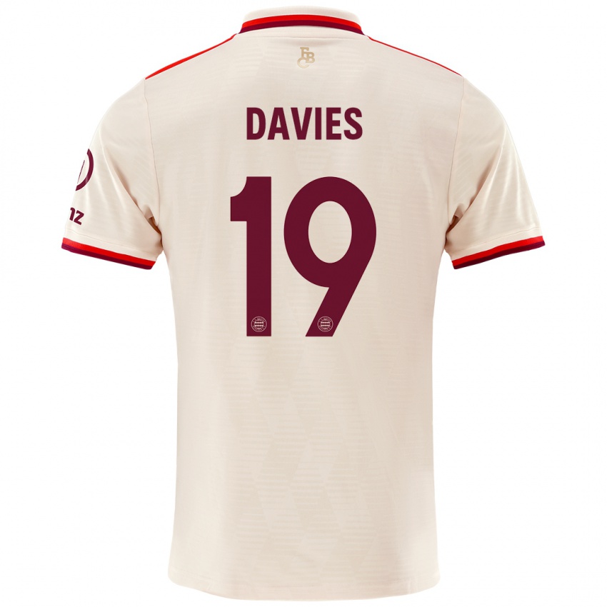 Gyermek Alphonso Davies #19 Vászon Harmadik Számú Jersey 2024/25 Mez Póló Ing