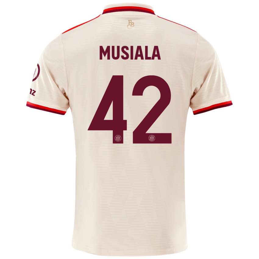 Gyermek Jamal Musiala #42 Vászon Harmadik Számú Jersey 2024/25 Mez Póló Ing