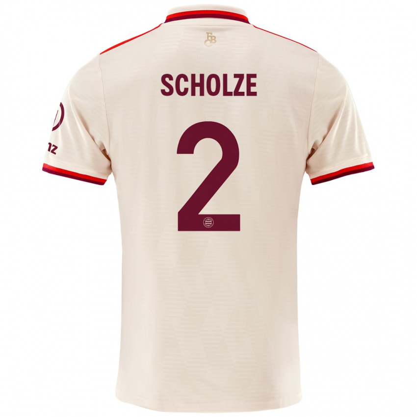 Gyermek Max Scholze #2 Vászon Harmadik Számú Jersey 2024/25 Mez Póló Ing