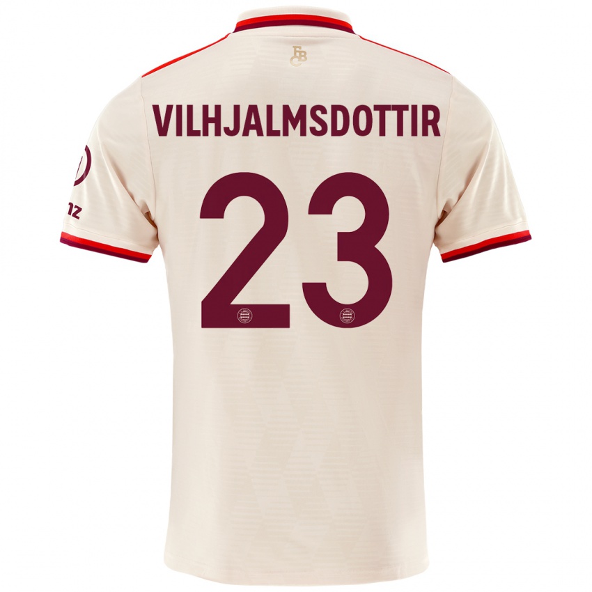 Gyermek Karolina Lea Vilhjalmsdottir #23 Vászon Harmadik Számú Jersey 2024/25 Mez Póló Ing