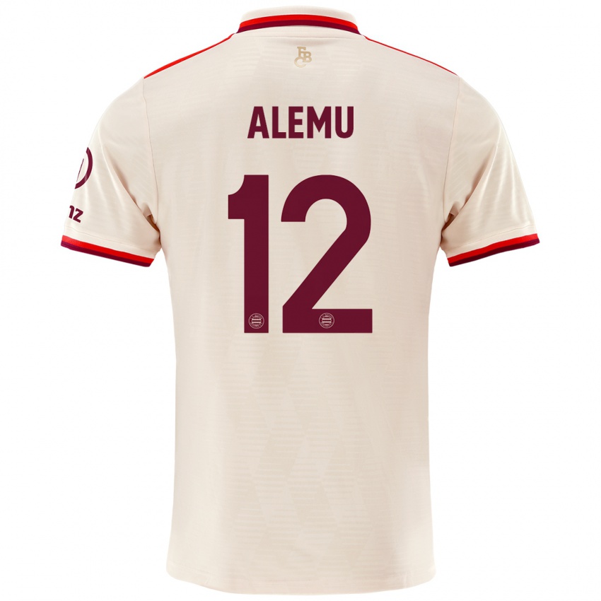 Gyermek Liul Alemu #12 Vászon Harmadik Számú Jersey 2024/25 Mez Póló Ing