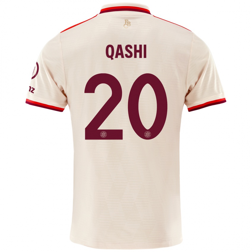 Gyermek Yousef Qashi #20 Vászon Harmadik Számú Jersey 2024/25 Mez Póló Ing