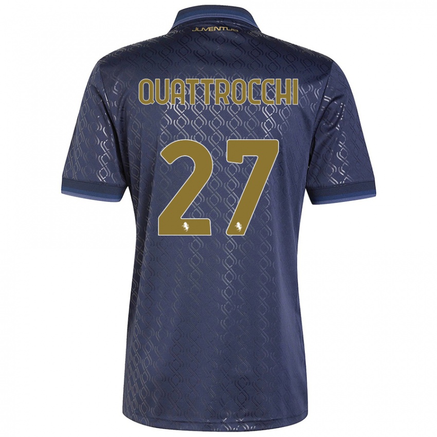 Gyermek Juan Ignacio Quattrocchi #27 Sötétkék Harmadik Számú Jersey 2024/25 Mez Póló Ing