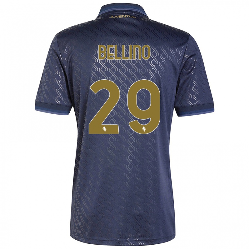 Gyermek Filippo Bellino #29 Sötétkék Harmadik Számú Jersey 2024/25 Mez Póló Ing