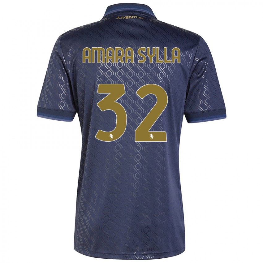 Gyermek Idris Amara Sylla #32 Sötétkék Harmadik Számú Jersey 2024/25 Mez Póló Ing