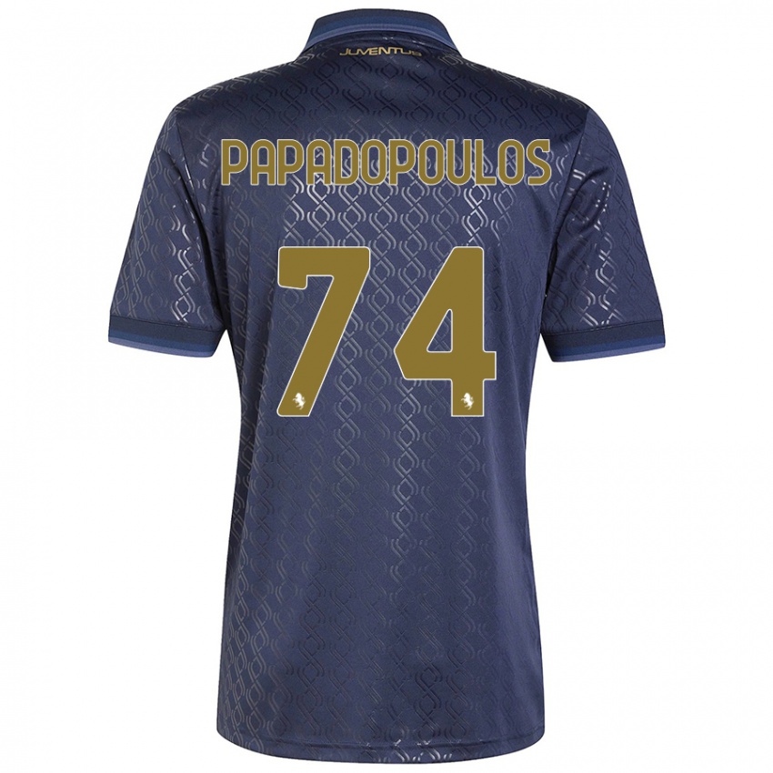 Gyermek Christos Papadopoulos #74 Sötétkék Harmadik Számú Jersey 2024/25 Mez Póló Ing