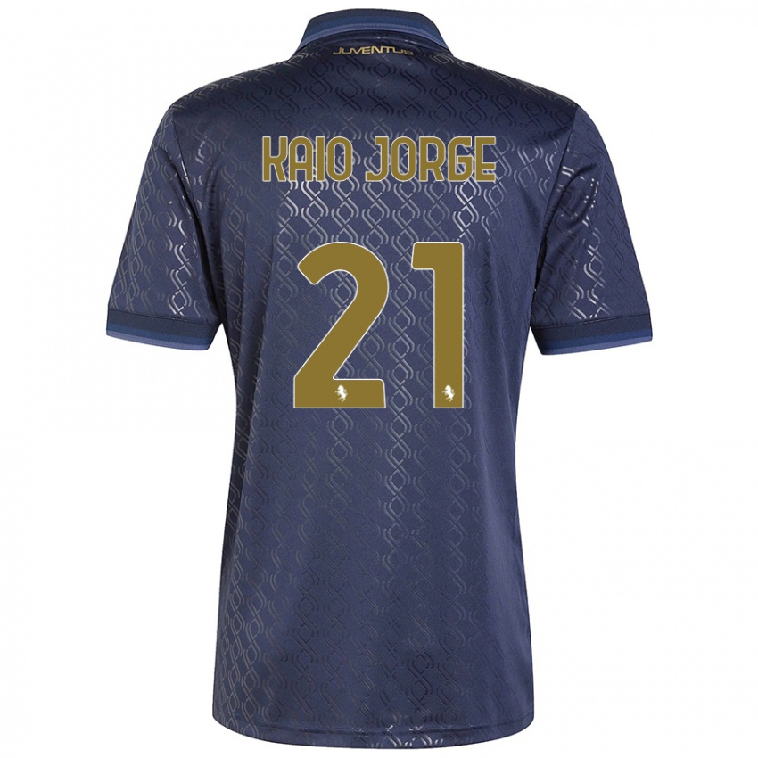 Gyermek Kaio Jorge #21 Sötétkék Harmadik Számú Jersey 2024/25 Mez Póló Ing