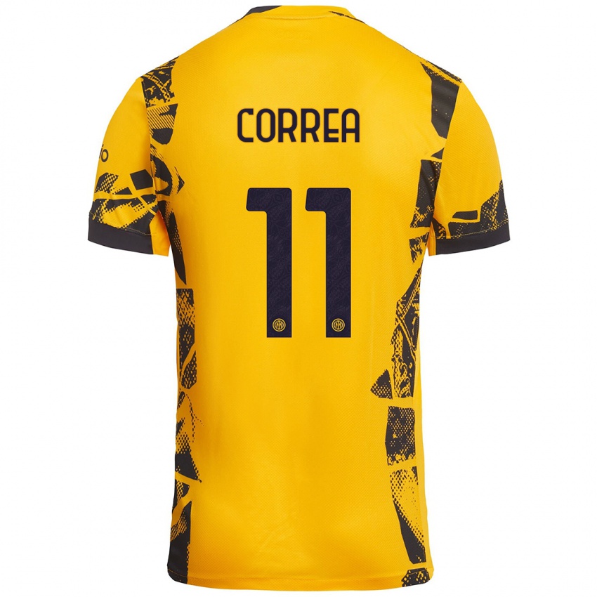 Gyermek Joaquín Correa #11 Arany Fekete Harmadik Számú Jersey 2024/25 Mez Póló Ing