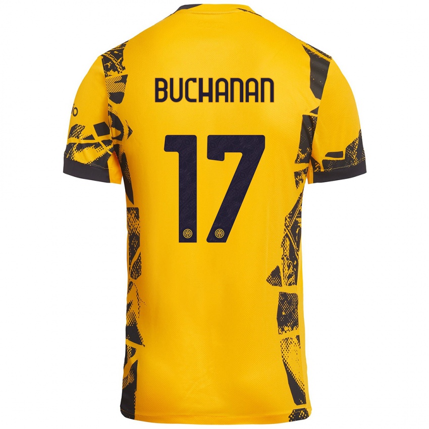 Gyermek Tajon Buchanan #17 Arany Fekete Harmadik Számú Jersey 2024/25 Mez Póló Ing