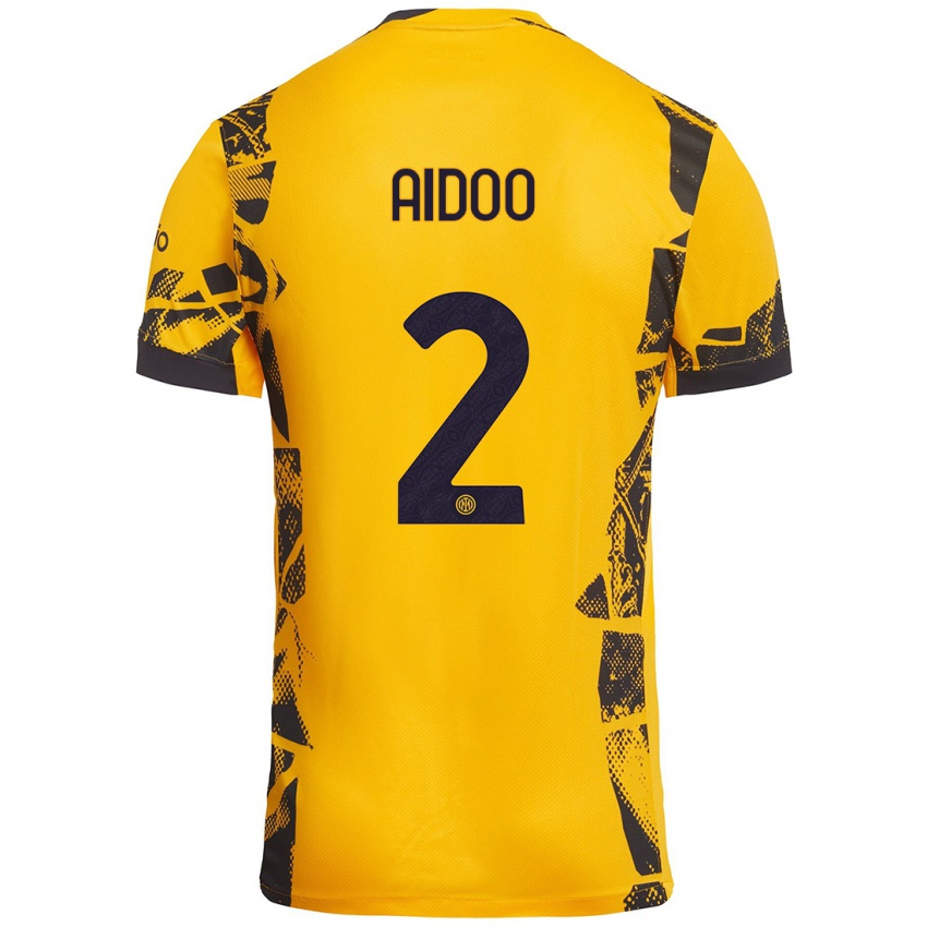 Gyermek Mike Aidoo #2 Arany Fekete Harmadik Számú Jersey 2024/25 Mez Póló Ing