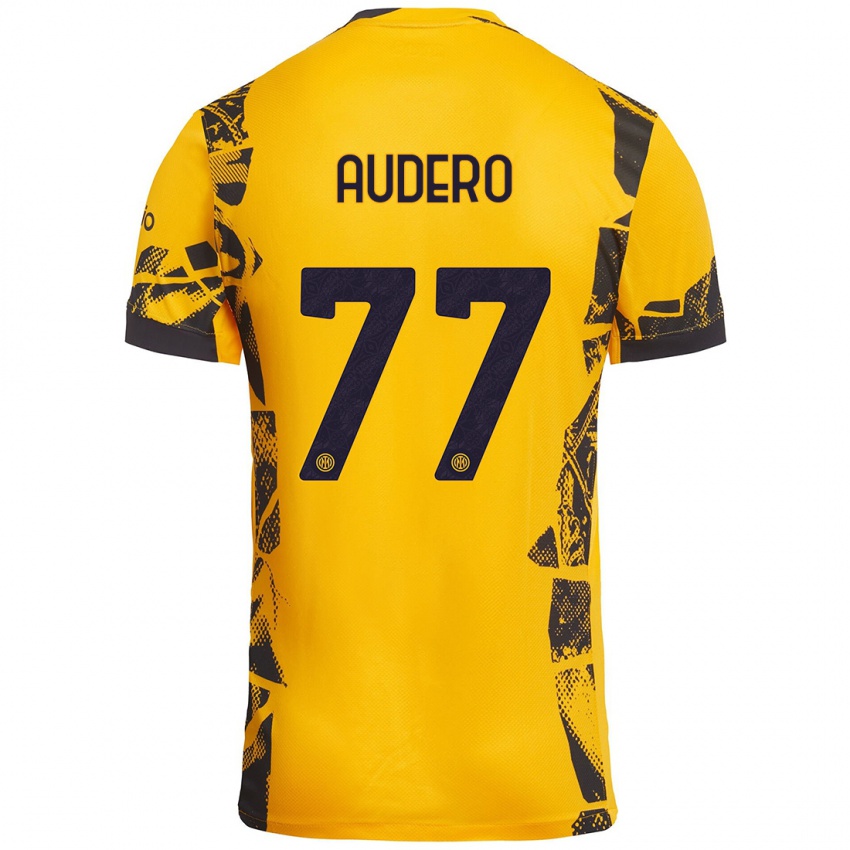 Gyermek Emil Audero #77 Arany Fekete Harmadik Számú Jersey 2024/25 Mez Póló Ing