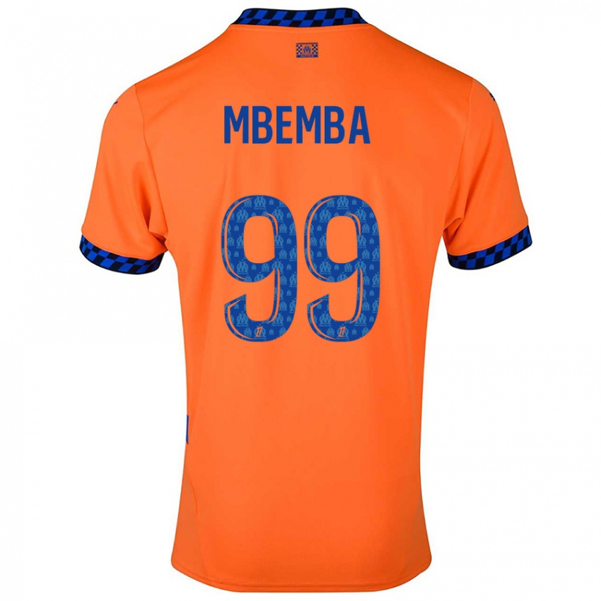 Gyermek Chancel Mbemba #99 Narancssárga Sötétkék Harmadik Számú Jersey 2024/25 Mez Póló Ing