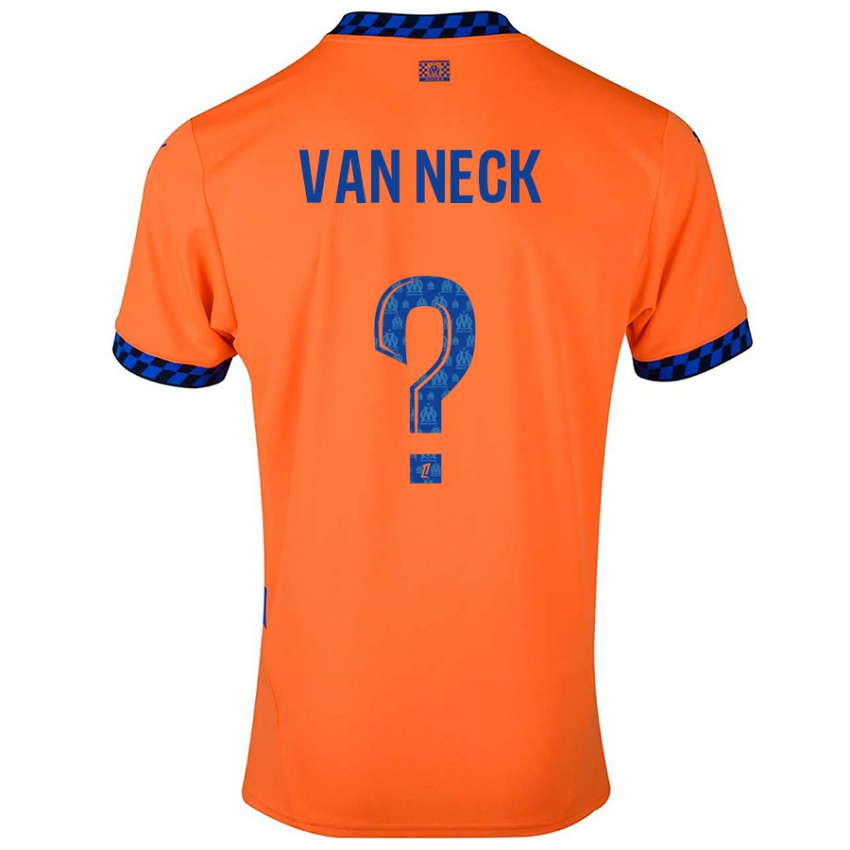 Gyermek Jelle Van Neck #0 Narancssárga Sötétkék Harmadik Számú Jersey 2024/25 Mez Póló Ing