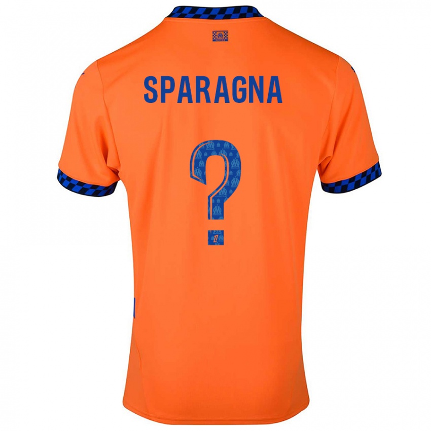 Gyermek Stéphane Sparagna #0 Narancssárga Sötétkék Harmadik Számú Jersey 2024/25 Mez Póló Ing