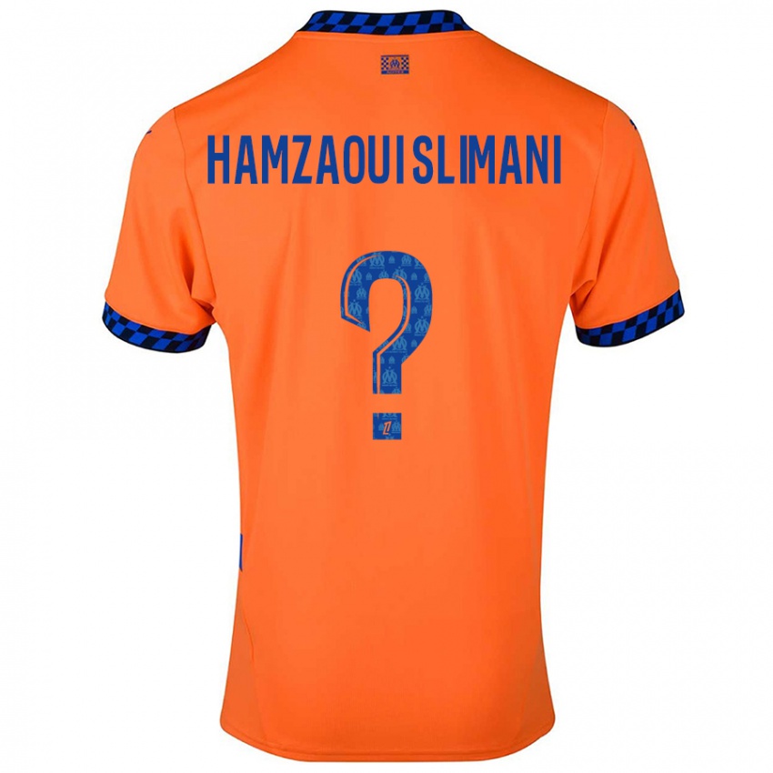 Gyermek Hilan Hamzaoui Slimani #0 Narancssárga Sötétkék Harmadik Számú Jersey 2024/25 Mez Póló Ing