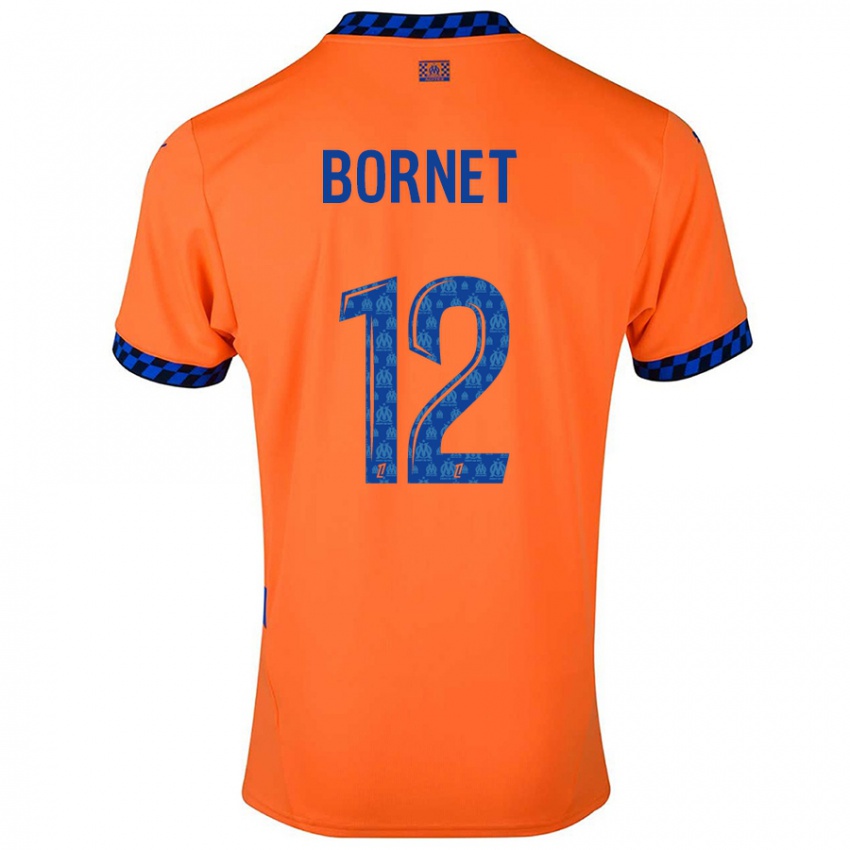 Gyermek Camille Bornet #12 Narancssárga Sötétkék Harmadik Számú Jersey 2024/25 Mez Póló Ing