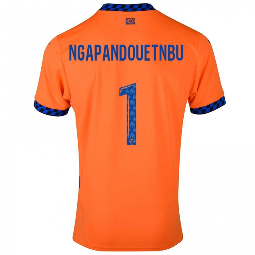 Gyermek Simon Ngapandouetnbu #1 Narancssárga Sötétkék Harmadik Számú Jersey 2024/25 Mez Póló Ing