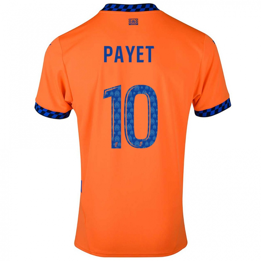 Gyermek Dimitri Payet #10 Narancssárga Sötétkék Harmadik Számú Jersey 2024/25 Mez Póló Ing