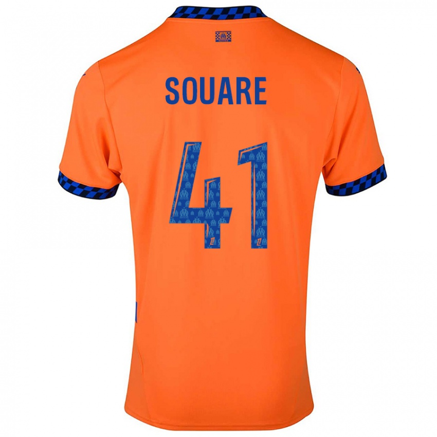 Gyermek Cheick Souare #41 Narancssárga Sötétkék Harmadik Számú Jersey 2024/25 Mez Póló Ing