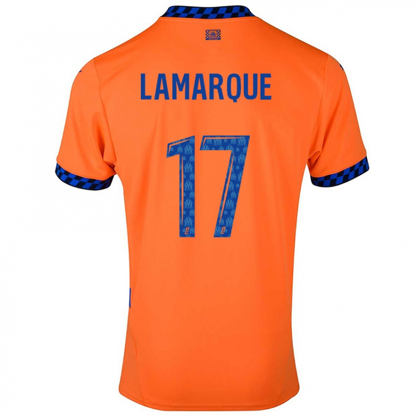 Gyermek Alais Lamarque #17 Narancssárga Sötétkék Harmadik Számú Jersey 2024/25 Mez Póló Ing