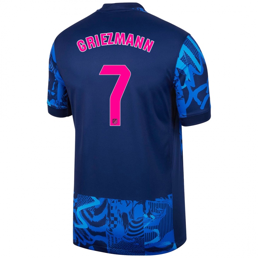 Gyermek Antoine Griezmann #7 Királykék Harmadik Számú Jersey 2024/25 Mez Póló Ing