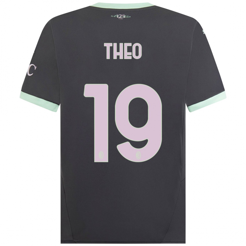 Gyermek Theo Hernandez #19 Szürke Harmadik Számú Jersey 2024/25 Mez Póló Ing