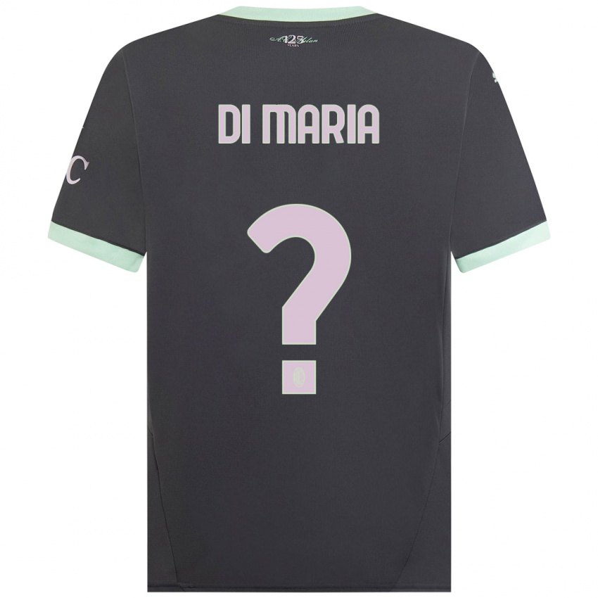 Gyermek Alessandro Di Maria #0 Szürke Harmadik Számú Jersey 2024/25 Mez Póló Ing