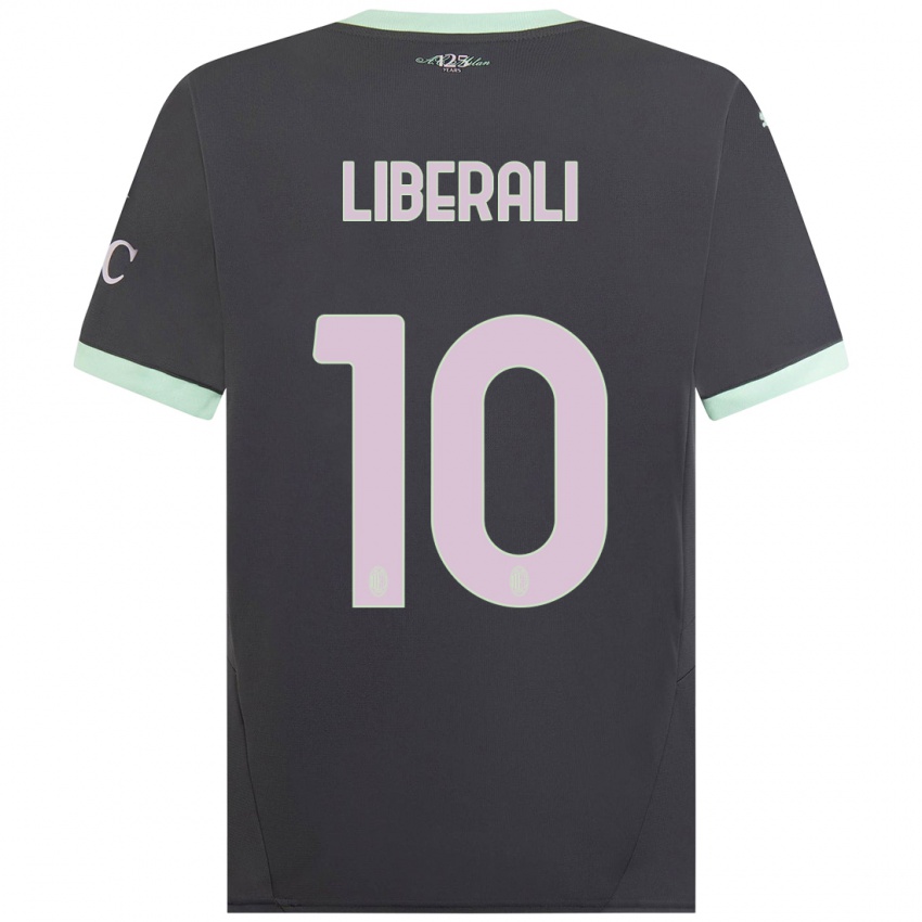 Gyermek Mattia Liberali #10 Szürke Harmadik Számú Jersey 2024/25 Mez Póló Ing