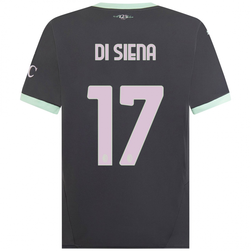 Gyermek Andrea Di Siena #17 Szürke Harmadik Számú Jersey 2024/25 Mez Póló Ing