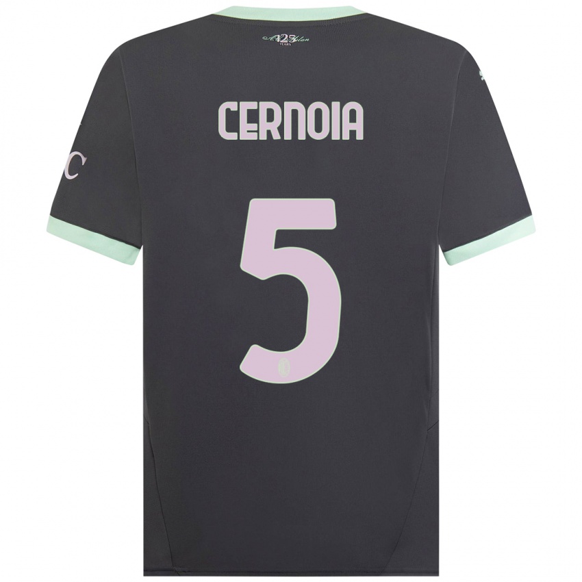 Gyermek Valentina Cernoia #5 Szürke Harmadik Számú Jersey 2024/25 Mez Póló Ing