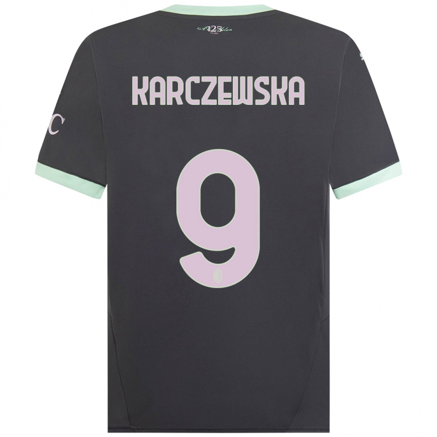 Gyermek Nikola Karczewska #9 Szürke Harmadik Számú Jersey 2024/25 Mez Póló Ing