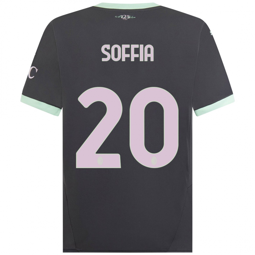 Gyermek Angelica Soffia #20 Szürke Harmadik Számú Jersey 2024/25 Mez Póló Ing