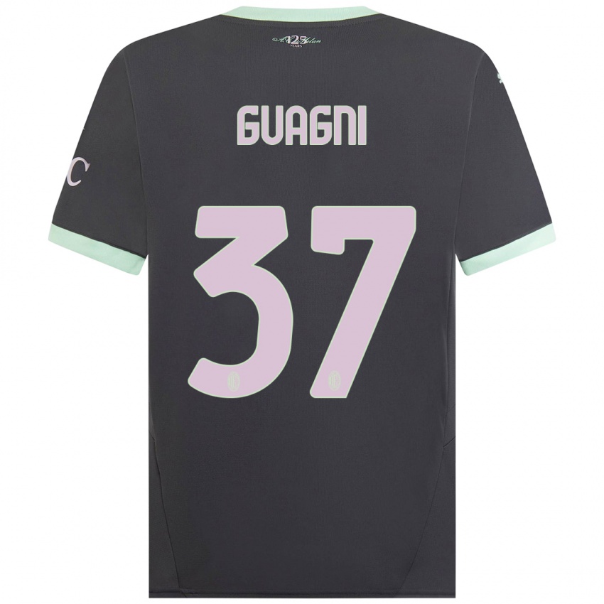 Gyermek Alia Guagni #37 Szürke Harmadik Számú Jersey 2024/25 Mez Póló Ing