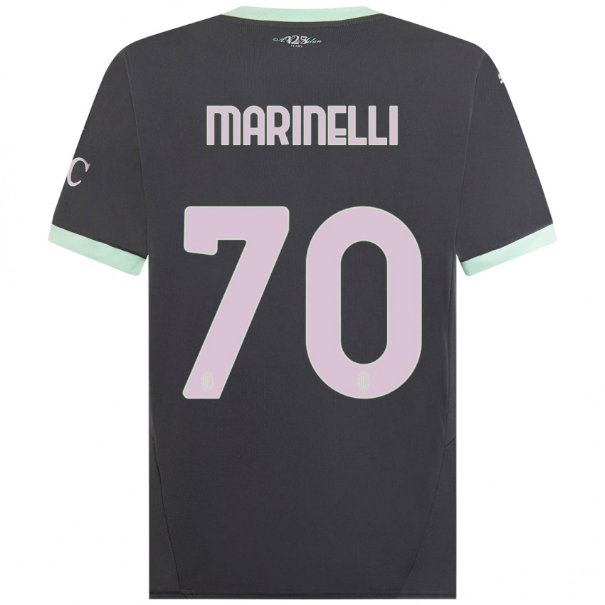 Gyermek Gloria Marinelli #70 Szürke Harmadik Számú Jersey 2024/25 Mez Póló Ing