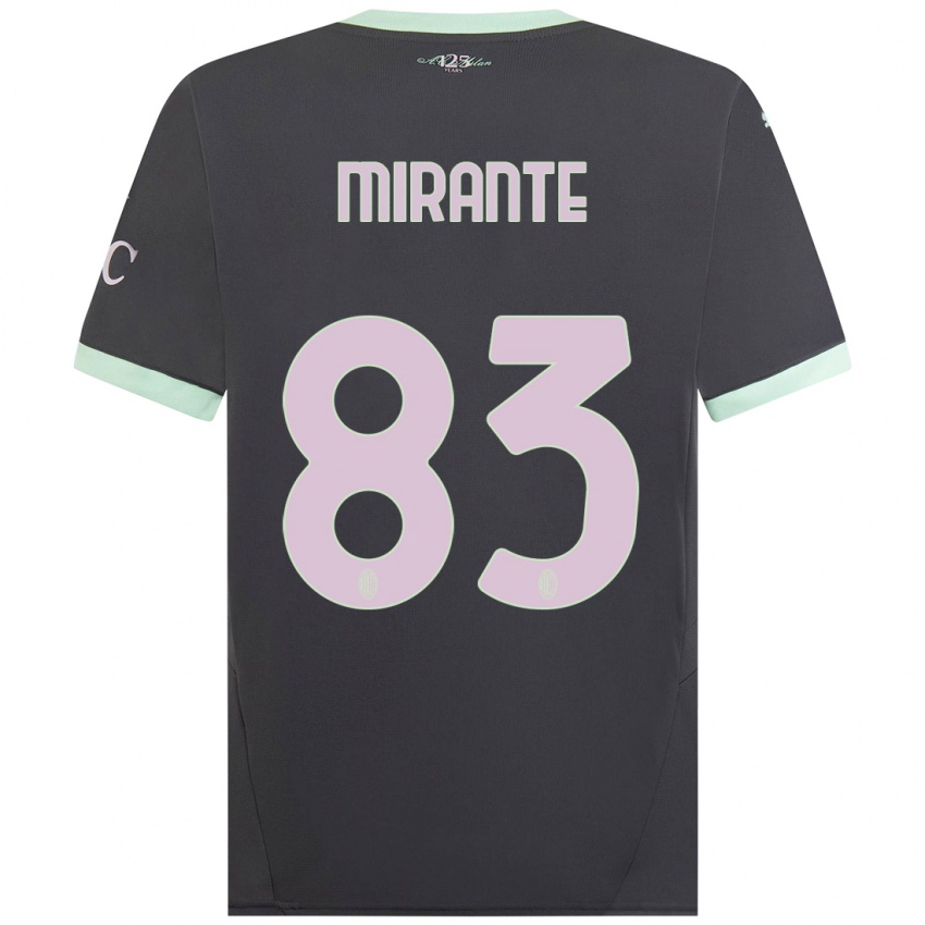 Gyermek Antonio Mirante #83 Szürke Harmadik Számú Jersey 2024/25 Mez Póló Ing