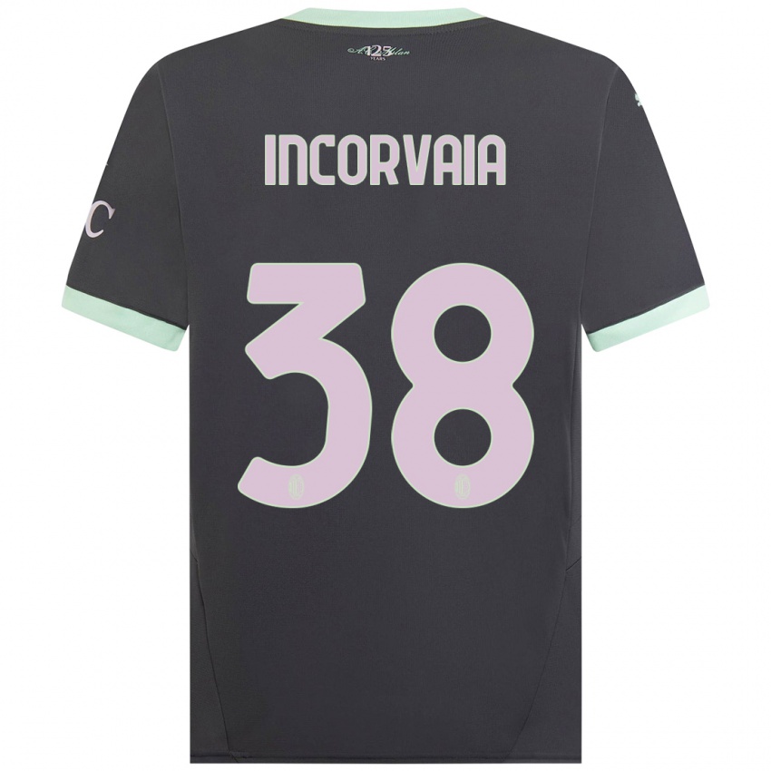 Gyermek Giovanni Incorvaia #38 Szürke Harmadik Számú Jersey 2024/25 Mez Póló Ing