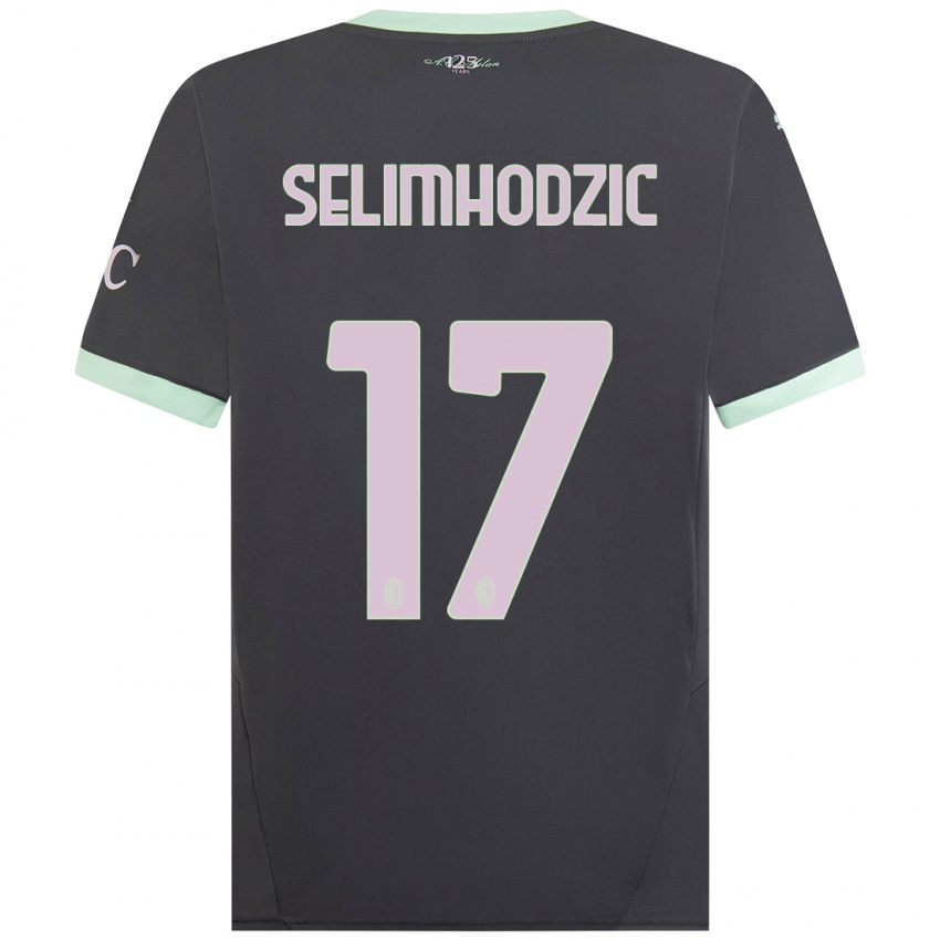 Gyermek Noa Selimhodzic #17 Szürke Harmadik Számú Jersey 2024/25 Mez Póló Ing