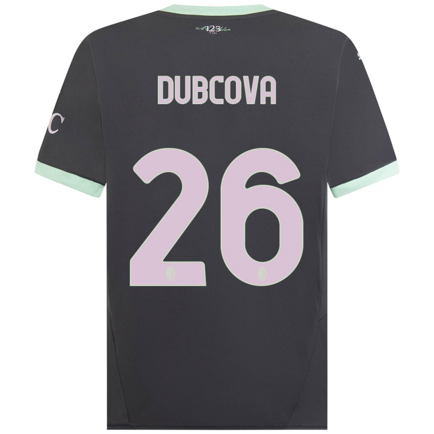 Gyermek Michaela Dubcova #26 Szürke Harmadik Számú Jersey 2024/25 Mez Póló Ing