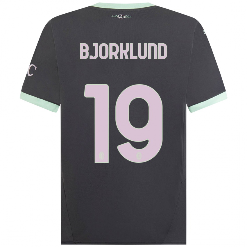 Gyermek Lukas Bjorklund #19 Szürke Harmadik Számú Jersey 2024/25 Mez Póló Ing